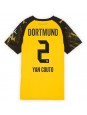Borussia Dortmund Yan Couto #2 Replika Hemmakläder Dam 2025-26 Kortärmad